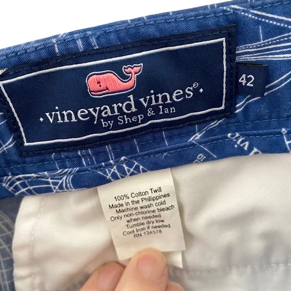 Vineyard Vines Cap Cod Blueprint Breaker Shorts - Picture 5 of 8